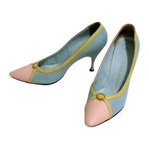 Herbert Levine Pastel Color-Block Pumps, Late 1950s–Early 1960s